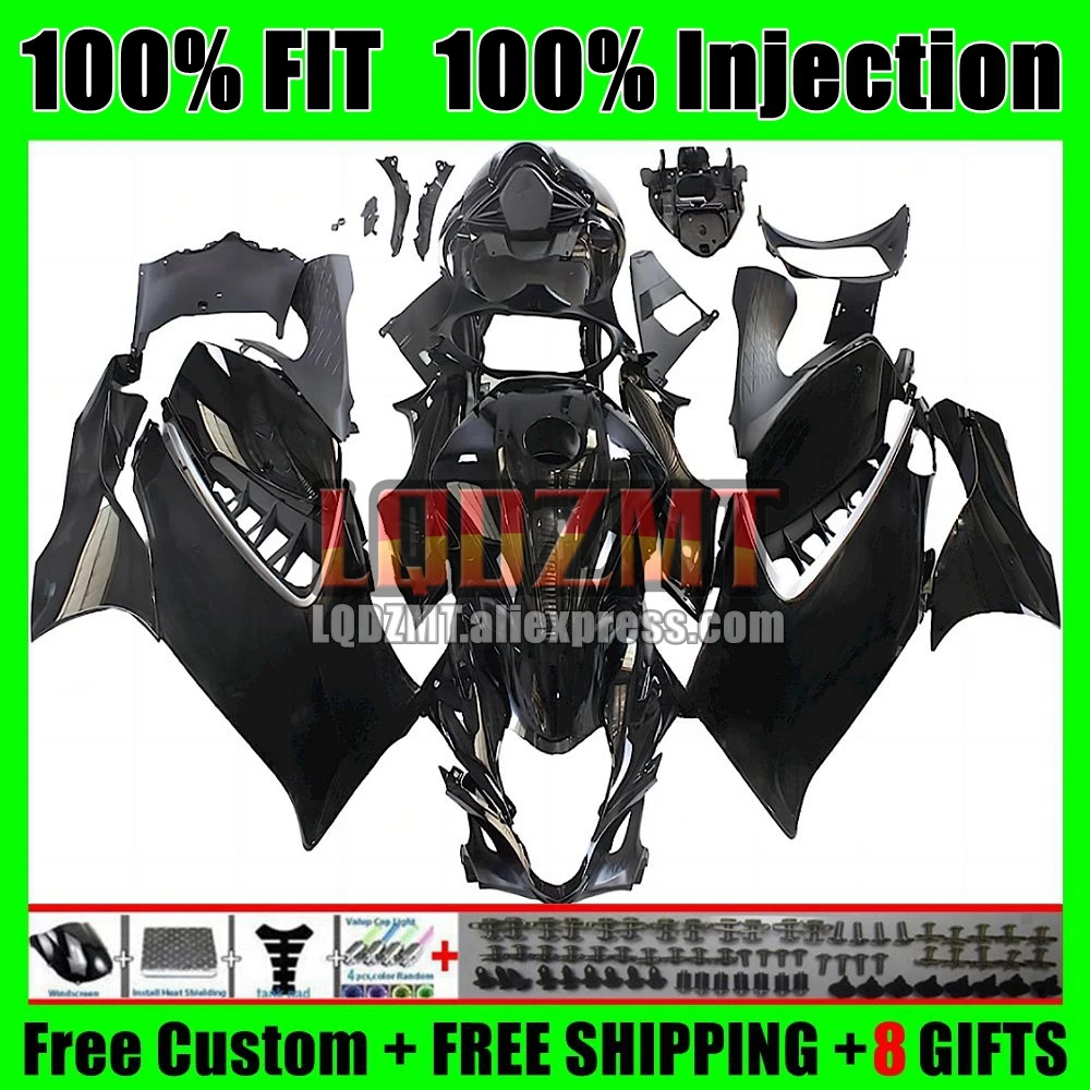 All Black Injection Body For SUZUKI Hayabusa GSXR 1300 CC 21 22 23 24 30No.33 GSXR-1300 GSXR1300 2021 2022 2023 2024 Fairing