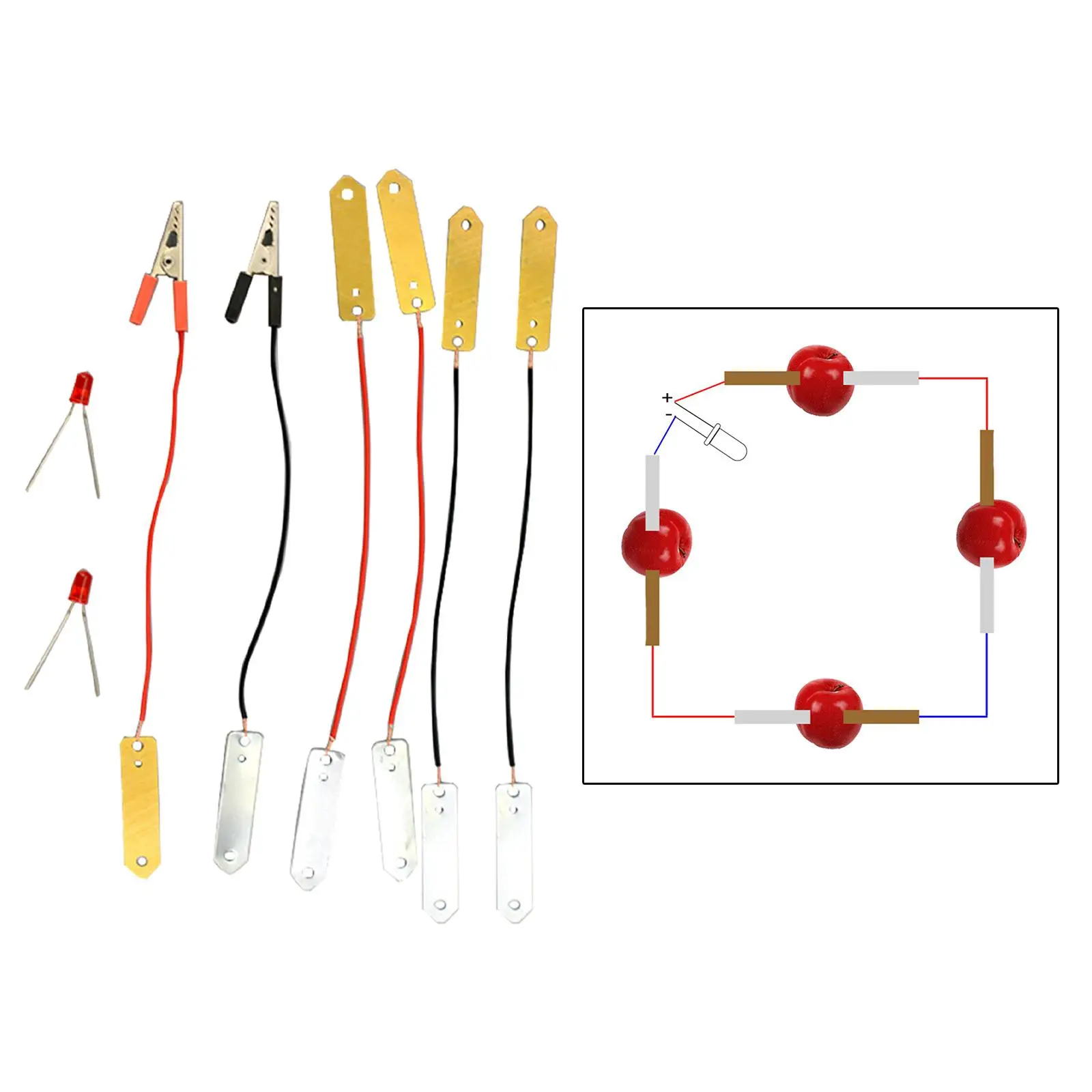 Obst Batterie Wissenschaft Experiment Kit Zitrone Batterie Kit Physik Elektrizität Kit Wissenschaft Energie Labor Kits für Kinder Kartoffel Orange