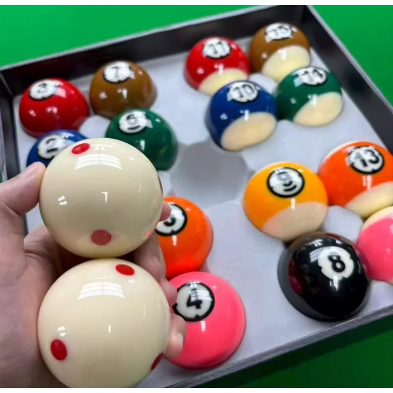 32mm Kids American Pool Balls Plastic Colored 8-Ball Billiard Balls Child-Safe Set for Home Indoor Tabletop Billiards Accessorie