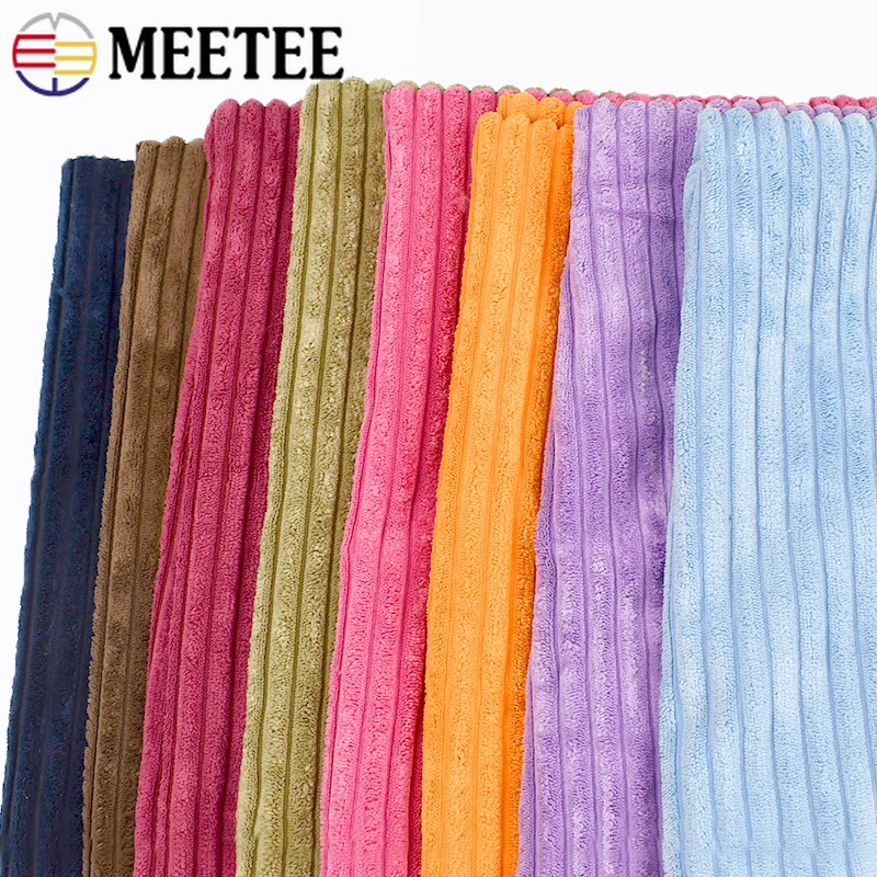 Meetee 50/100*150cm Striped Cotton Corduroy Fabric Decorative Cloth for Sofa Pillows Plush Toy DIY Clothing Sewing Home Textiles