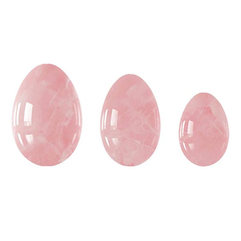 

Yoni Egg Undrilled Rose Quartz Pink Crystal Jade Eggs Kegel Exercise Jade Ball Vaginal Muscle Firming Yoni Eggs Exerciser