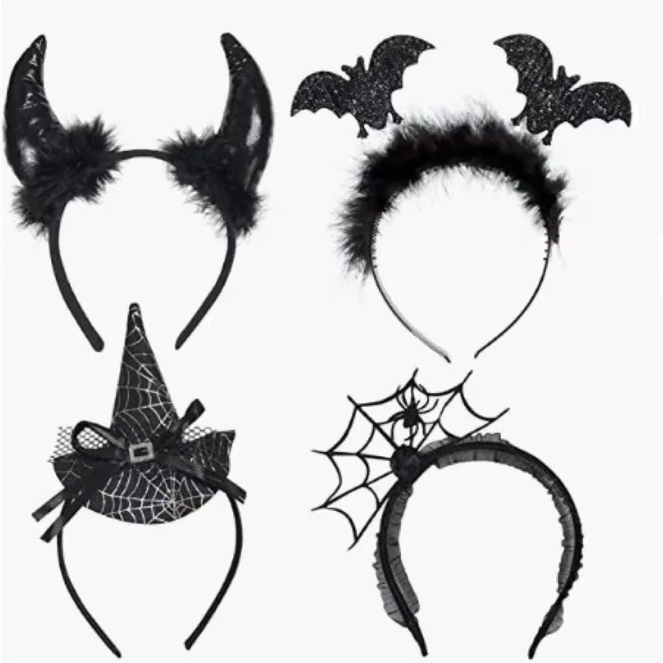 

Halloween Hairband Demon Bat Spider Headband Party Hairpin Dance Decoration Prop Cosplay Headband Funny Holiday Hair Accessories