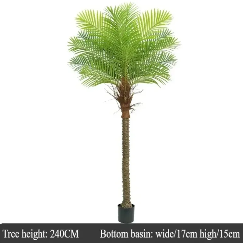 

Artificial Large Coconut Tree Nordic Luxury Green Coconut Tree 160-200-240CM Simulation Potted Plants Family Bonsai Decorations