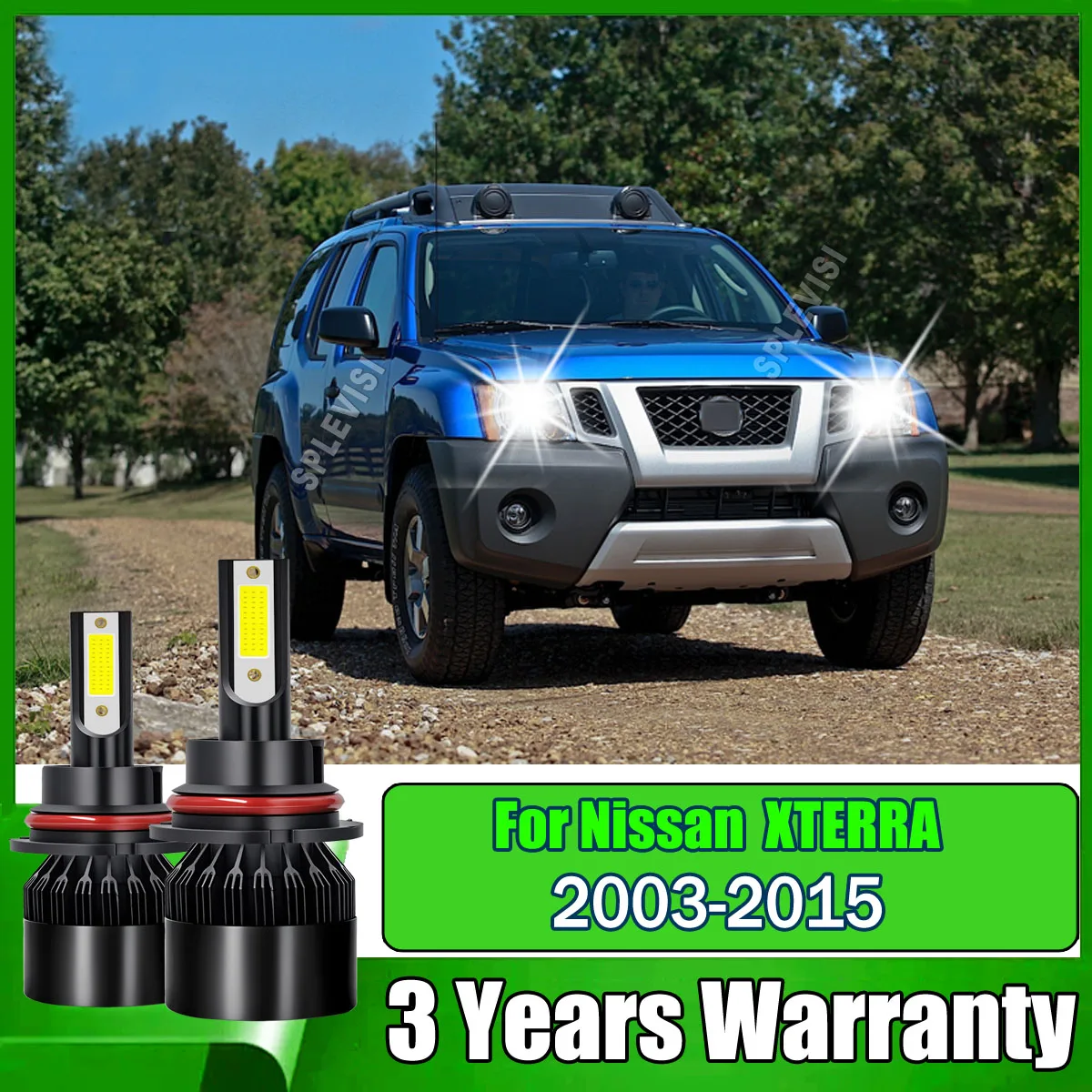 

Turbo LED Headlamp Conversion Bulbs 60W 12v For Nissan XTERRA 2003-2015 2004 2005 2006 2007 2008 2009 2010 2011 2012 2013 2014