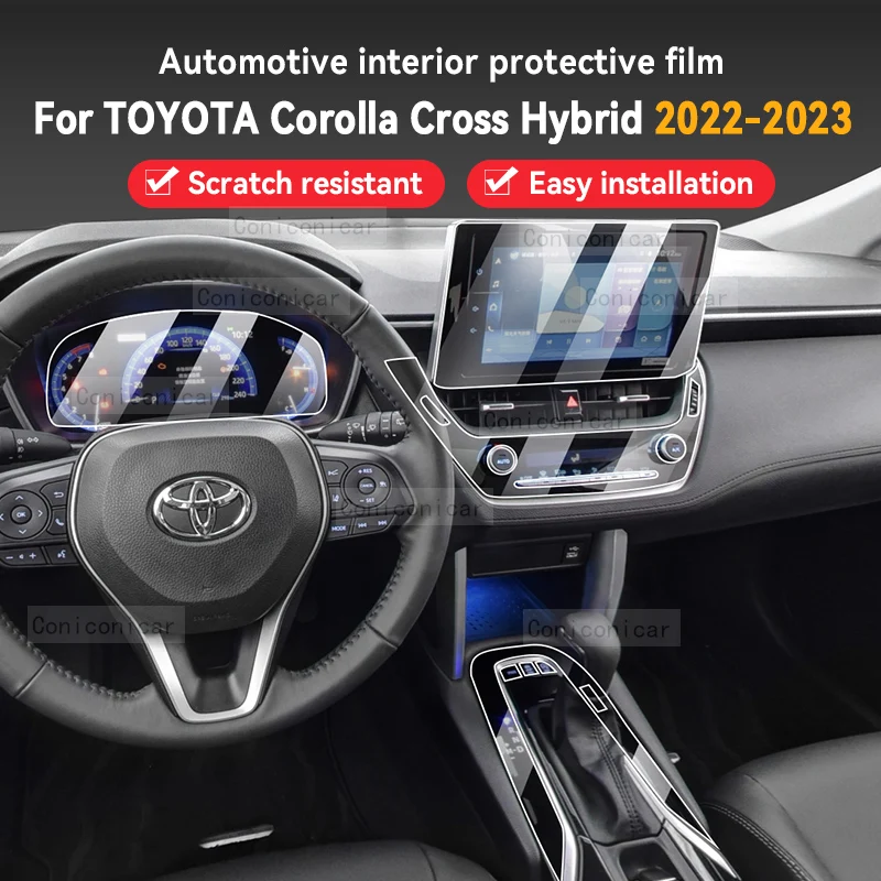 

For TOYOTA Corolla Cross Hybrid 2023 2022 Car TPU Gearbox Air Panel Dashboard Gps Navigation Screen Anti-scratch Protective Film