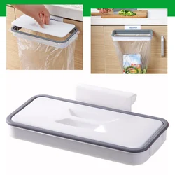 Dry Shelf Holder Kitchen Organzier Portable Plastic Garbage Hanging Bag Kitchen Trash Storage Rack Bag Hook Scouring Pad