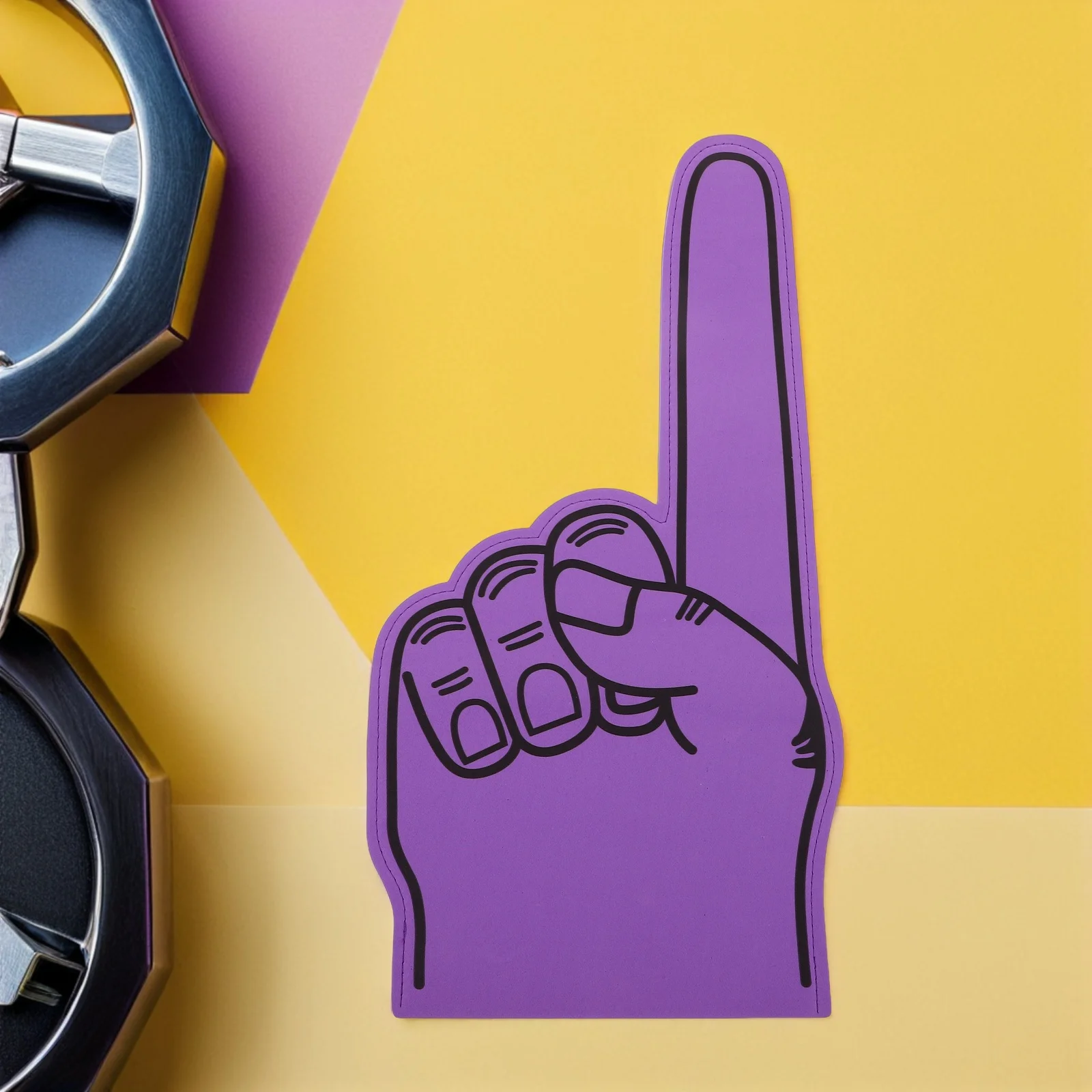 4 قطعة إصبع يهتف خفيف الوزن إيفا لون مشرق يد رغوية كبيرة للمناسبات الرياضية فريق المدرسة دعم الروح إصبع رغوة عملاقة