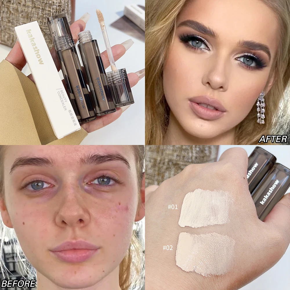 Hoge Dekking Concealer Pen Blijvende Cover Acne Donkere Ogen Kringen Waterdichte Foundation Markeerstift Bevochtigen Gezicht Make-Up Basis