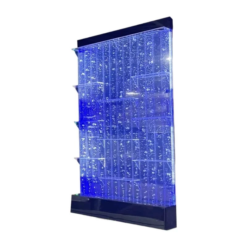 

Acrylic screen water curtain wall panel flow bubble fish tank aquarium porch color wall