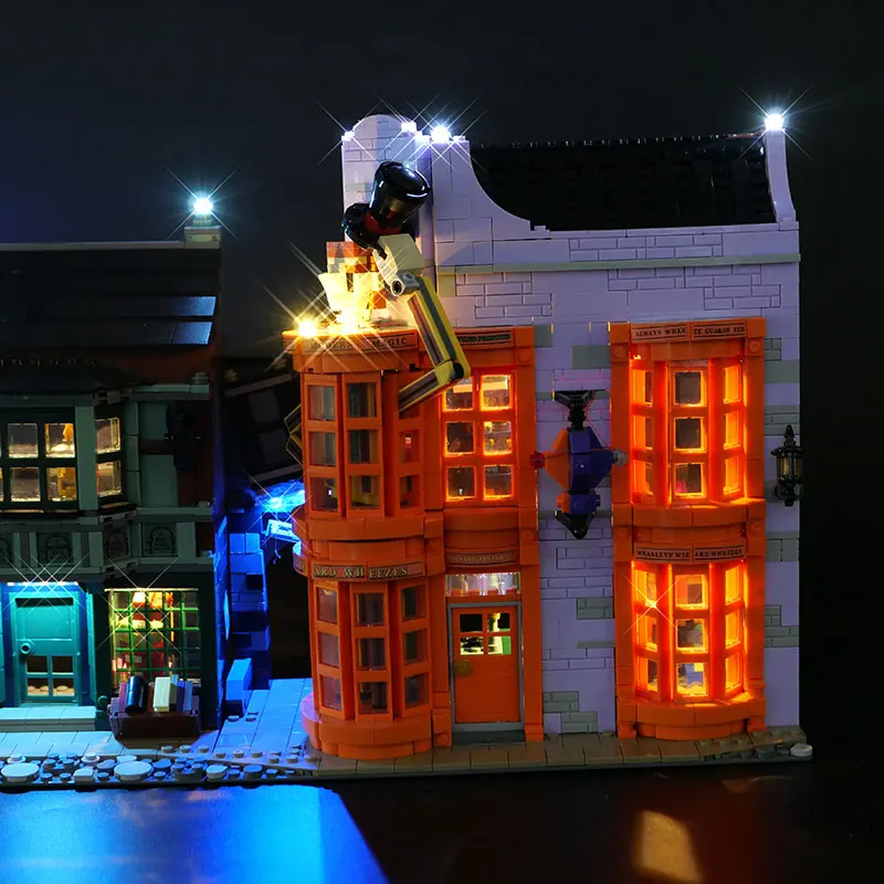 مجموعة إضاءة LED لـ LEGO 75978 المتوافقة مع 70071 Diagon Alley Lamp DIY هدية (لا تشمل مجموعات الطوب لبنات البناء مجموعات النموذج)