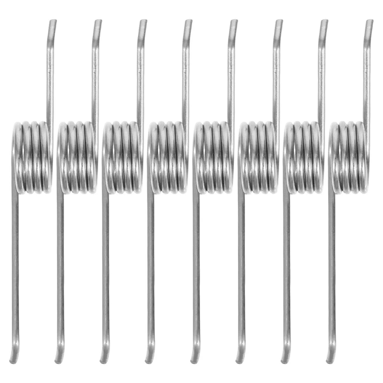 8Pcs Stainless Steel Garbage Can Lid Springs 0.8mm Wire 150 Degree Torsion Repair Step-on Trash Bin Lid Smooth Closing