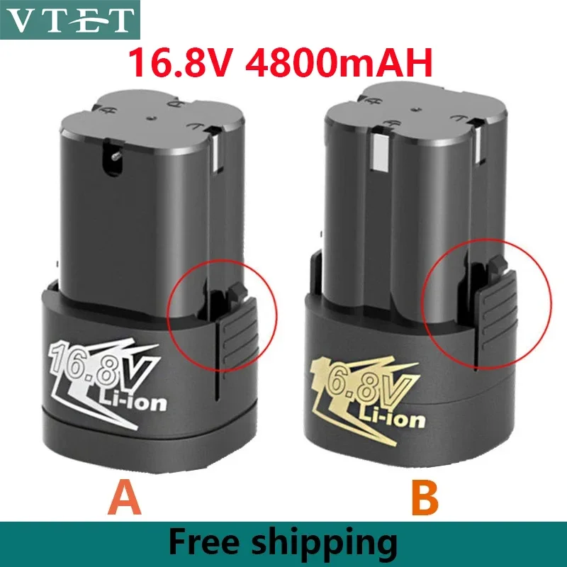 2025 New 16.8v 4800mAh Universal Rechargeable Lithium Battery for Power Tools Electric Screwdriver Electric Drill Li-ion Battery