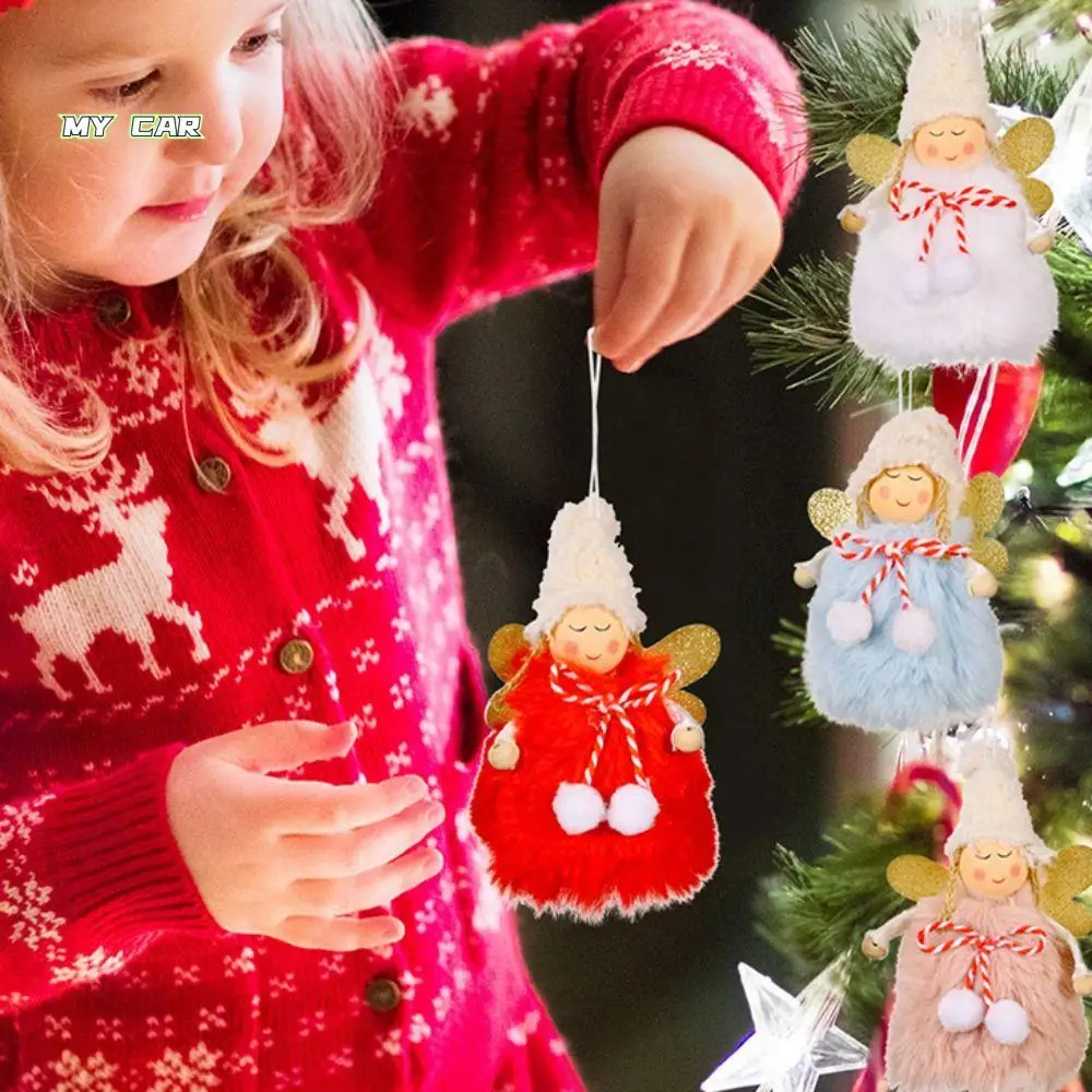 

Cloth Angel Doll Christmas Ornaments Christmas Crafts Merry Christmas Angel Decorations Cartoon Soft Xmas Angel Doll Pendant