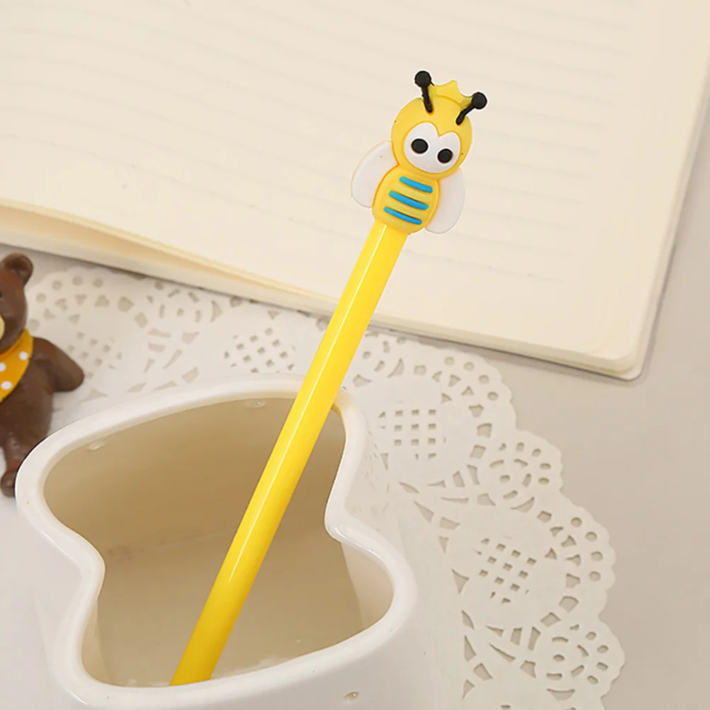 

12 Pcs Bee Gel Pen Pens Universal Children Prize Gifts Students Come Signature Fountain Cartoon Shape Writing Fine Point
