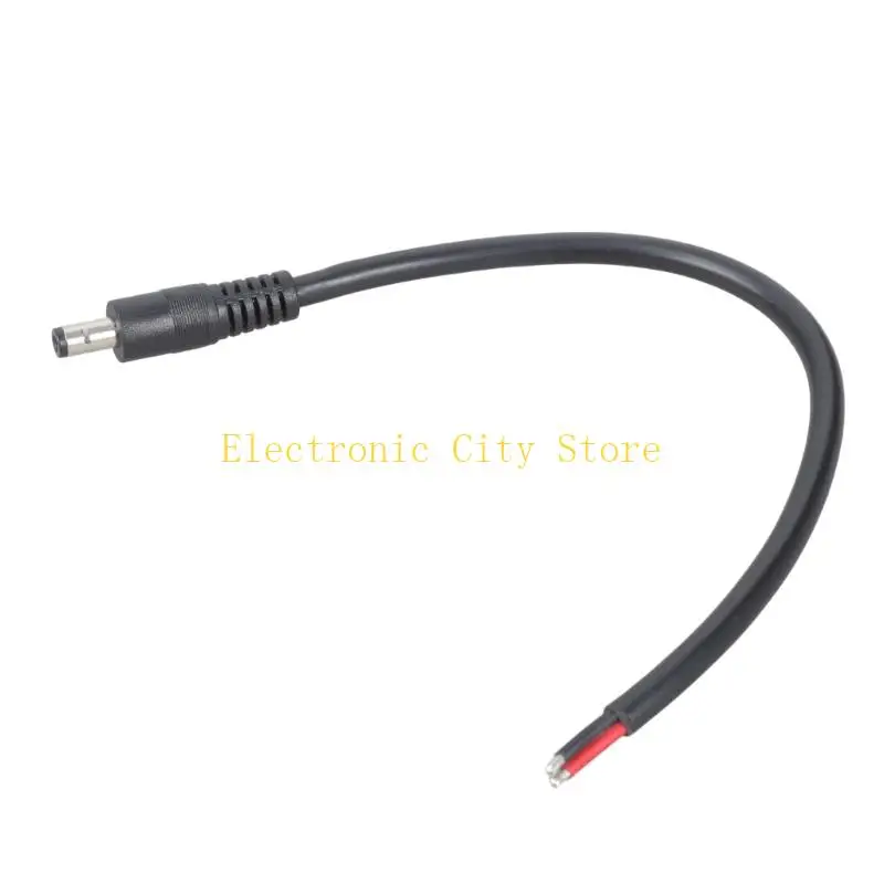 

5.5MMx2.5MM Male Plug to Bare Wire Connector for CCTV Camera DVR Accessories HU8D