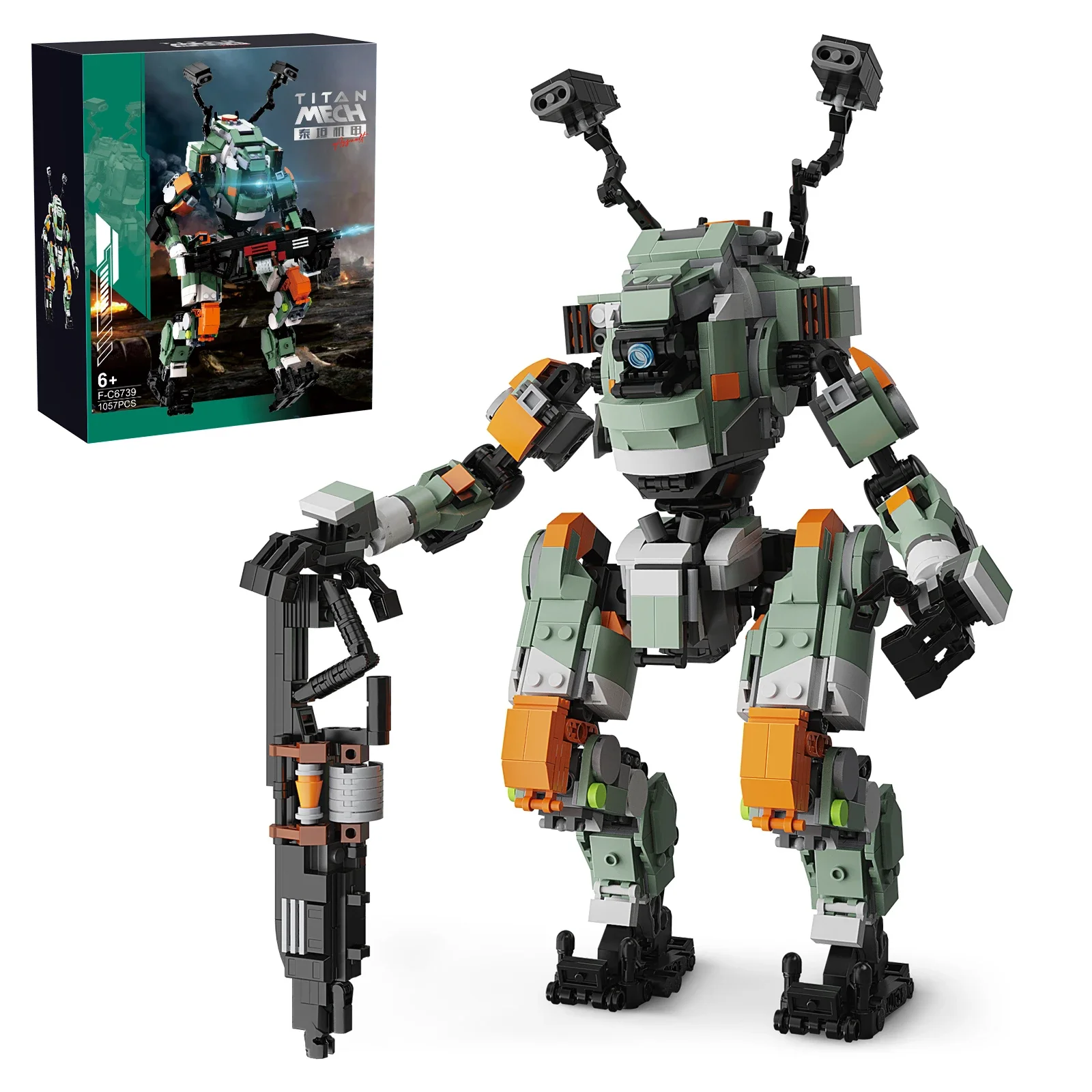 

Moc Titanfalls BT-7274 Vanguard-class Titan Mecha Building Blocks Set Model Mech Warrior Mech-exoskeleton Robot Toys Kids Gifts