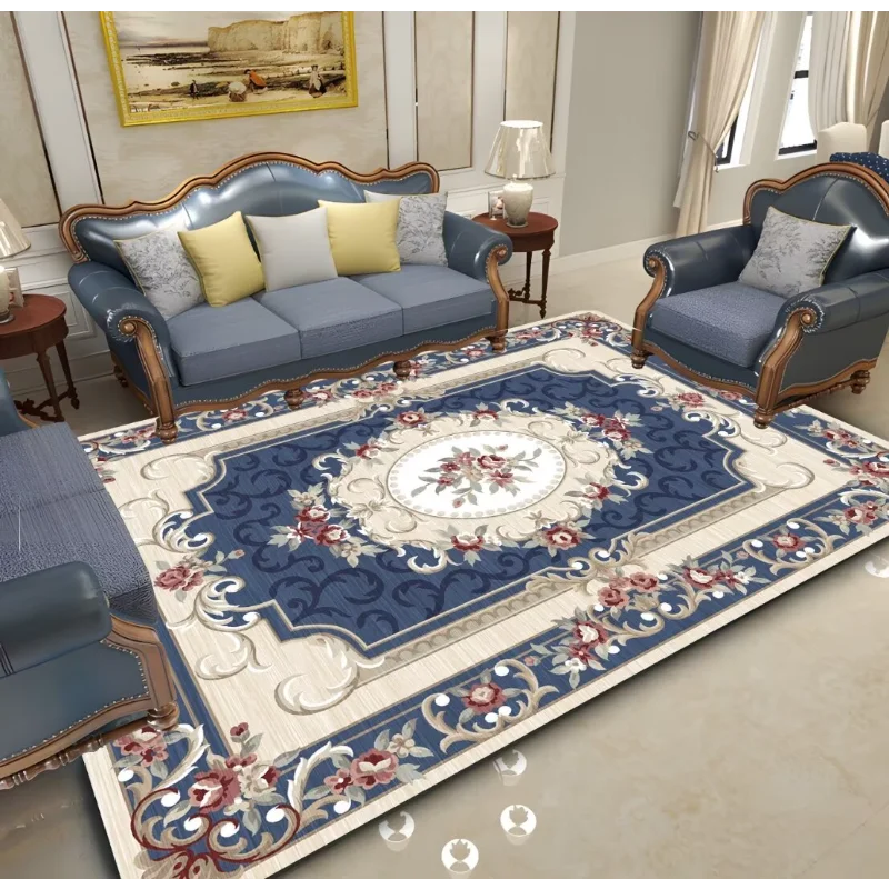 European Ins Luxury Living Room Large Area Carpet Sofa Coffee Table Area Decoration Rug Corridor Lobby Non Slip Customizable Mat