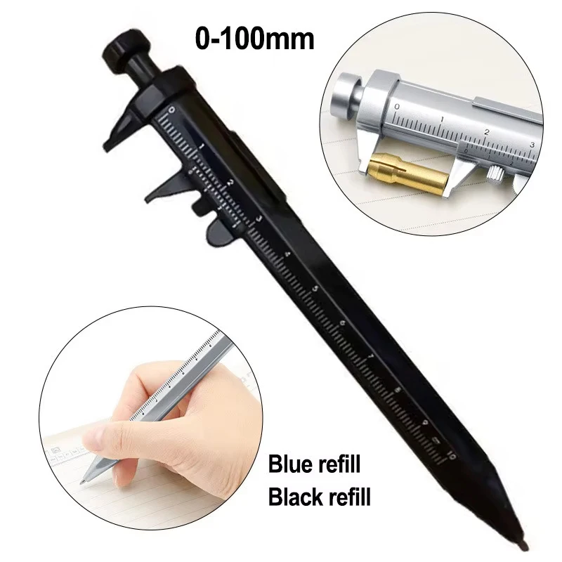 Multifunction Caliper Pen Ball-Point Stationery Writing Instrument Measuring Tool School Practical Repair Tool For Home Workshop