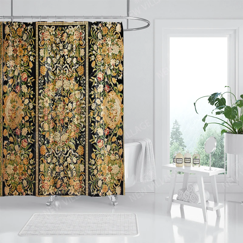 Waterproof fabric shower curtains Bathroom curtain accessories Bath curtain for shower 180x200cm 240*200 boho decoration vintage