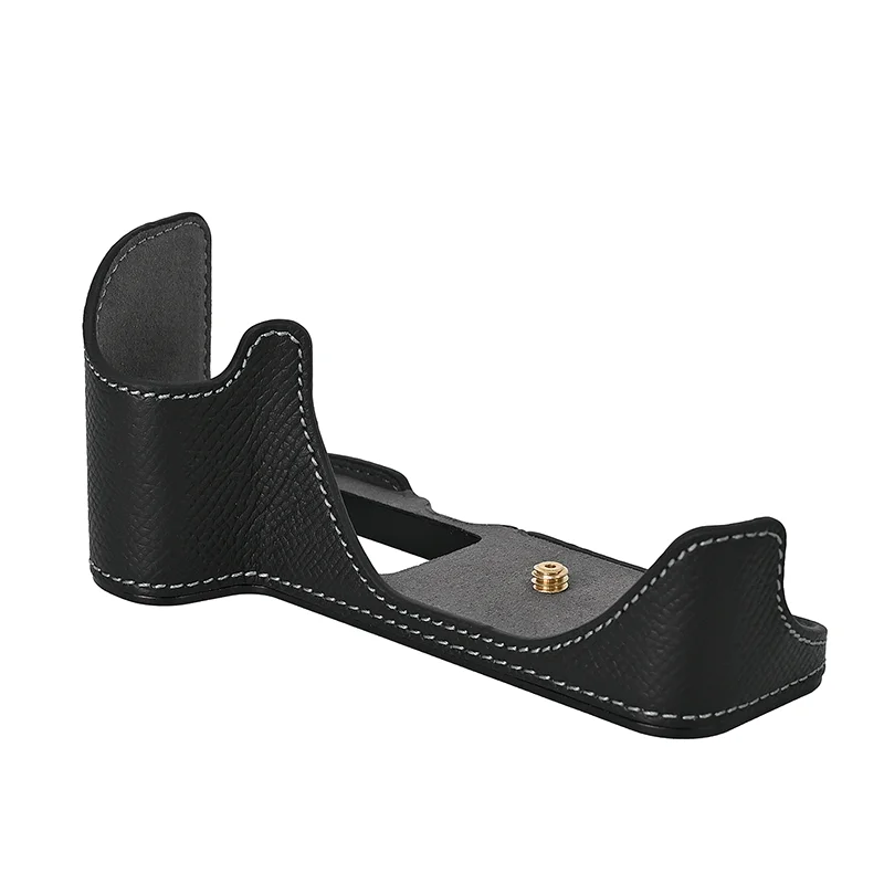 Étui en cuir véritable avec plaque en alliage d'aluminium, sac pour appareil photo, demi-corps de base pour IL EOS 200D 200DII, housse astronomique à ouverture de protection