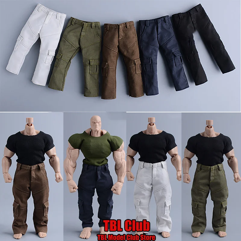 

1/12 1/9 Scale Cargo Shorts‌‌ Loose Straight Leg Pants Male Clothes For Muscle Body adam romankey 6-inch Action Figure Soldier