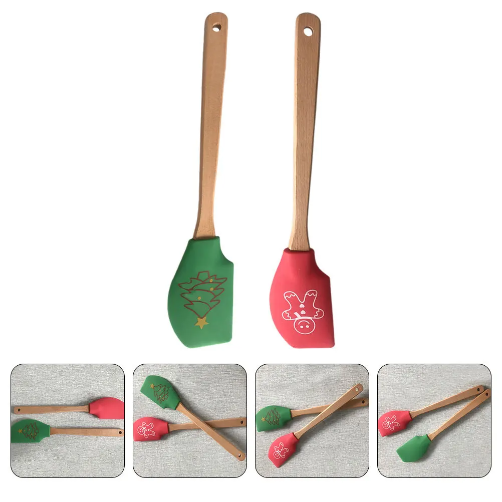 

2 Pcs Baking Spatula for Pastry Cake Cream Decorative Items Buttercream Frosting Decorating Silica Gel Man
