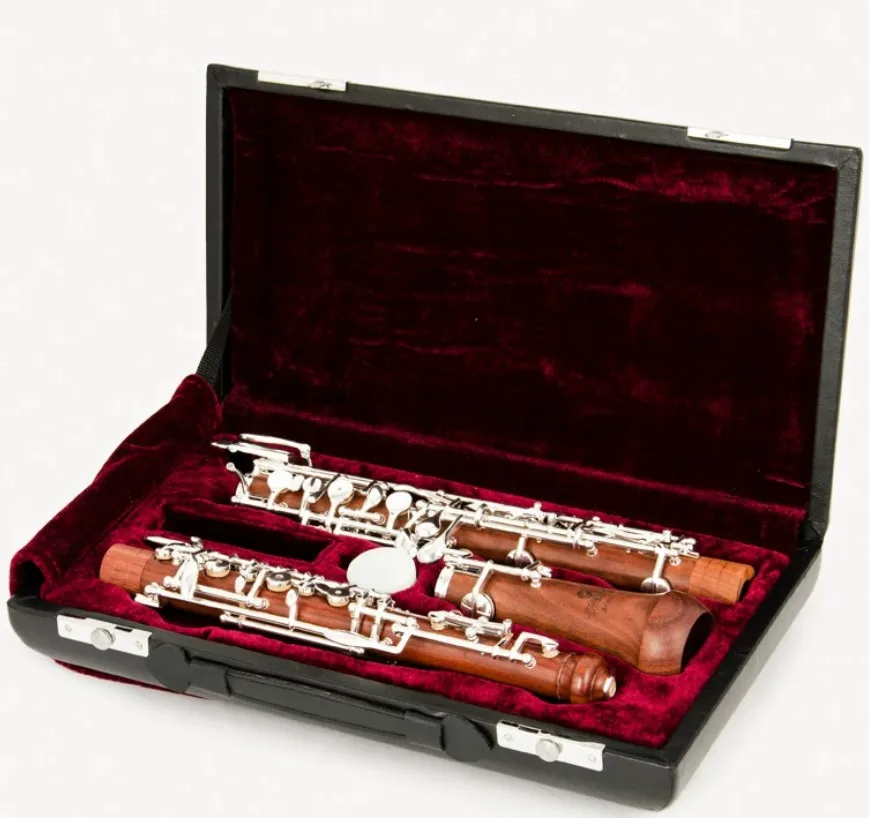 C Key 22 Keys Oboe Rosewood Body with Hard Case and Reed for Student Exam Performance