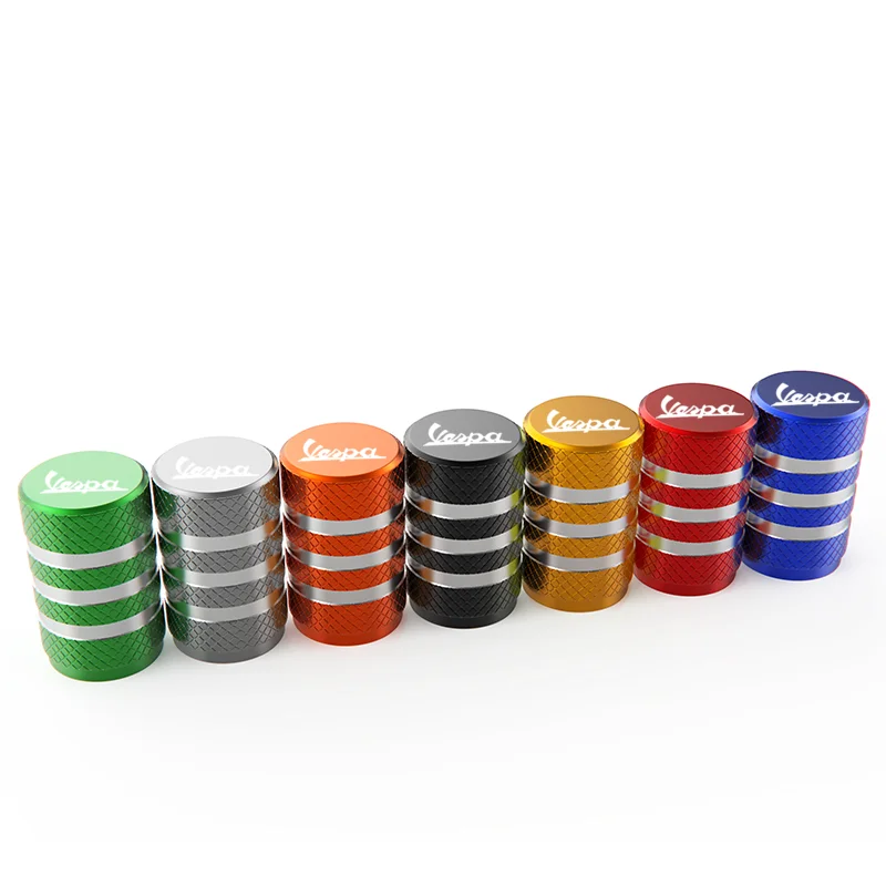 أغطية محكمة الغلق من الألومنيوم باستخدام الحاسب الآلي ، قبعات صمام الإطارات ، اكسسوارات الدراجات النارية ، تناسب فيسبا LX ، LXV ، سبرينت ، GTS ، GTV 50 ، 150 ، 250 ، 300 ، 300ie #6