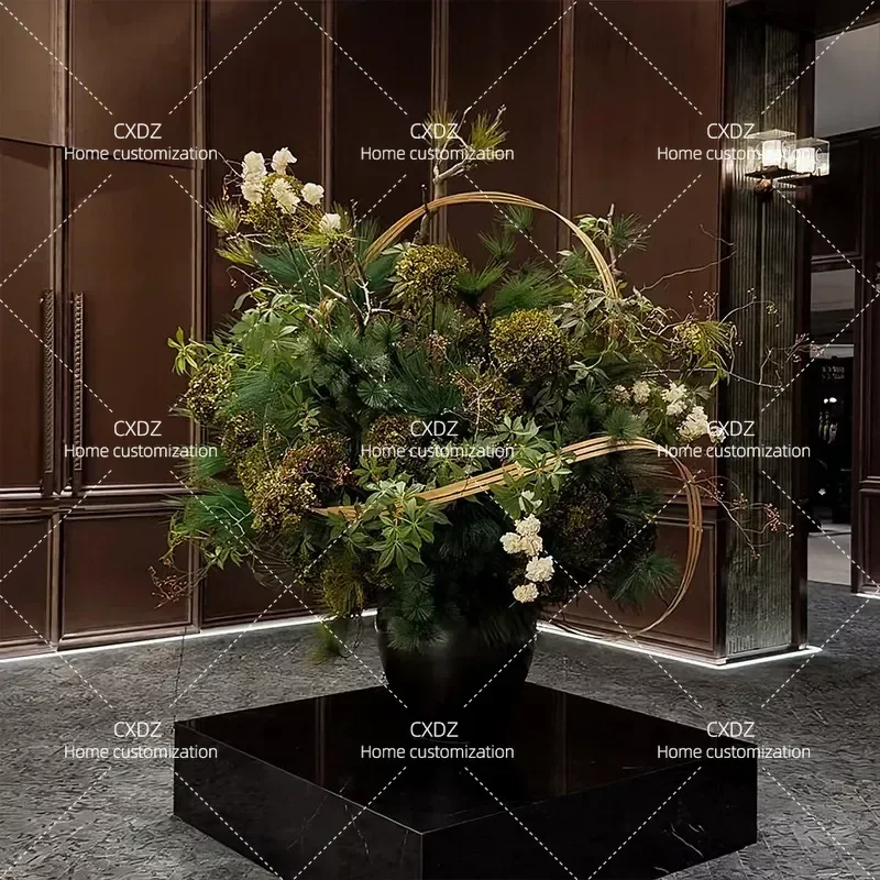 Artificial Flower Arrangement Simulation Landscape Plant Decor for Hotel Lobby Sales Office Soft Decoration Fake Floral