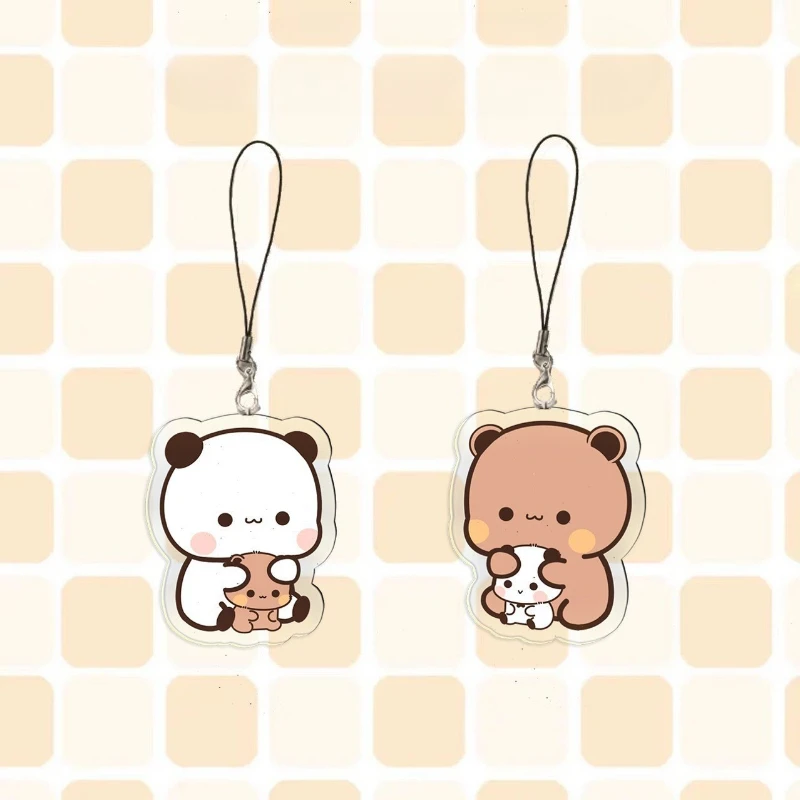 

Милые креативные интересные медведи, ценные ремешки для мобильных телефонов для пар, модные украшения, рюкзаки, аксессуары, подарки