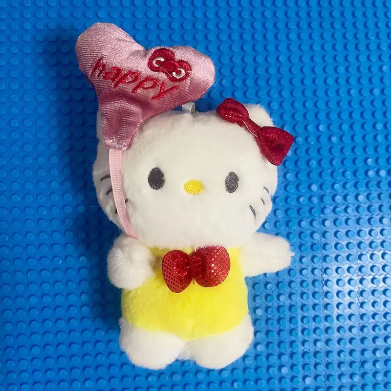 Porte-clés en peluche Sanurgente Hello Kitty, jouet de beurre d'amour de dessin animé mignon, pendentif de sacs, cadeau de décoration, nouveau