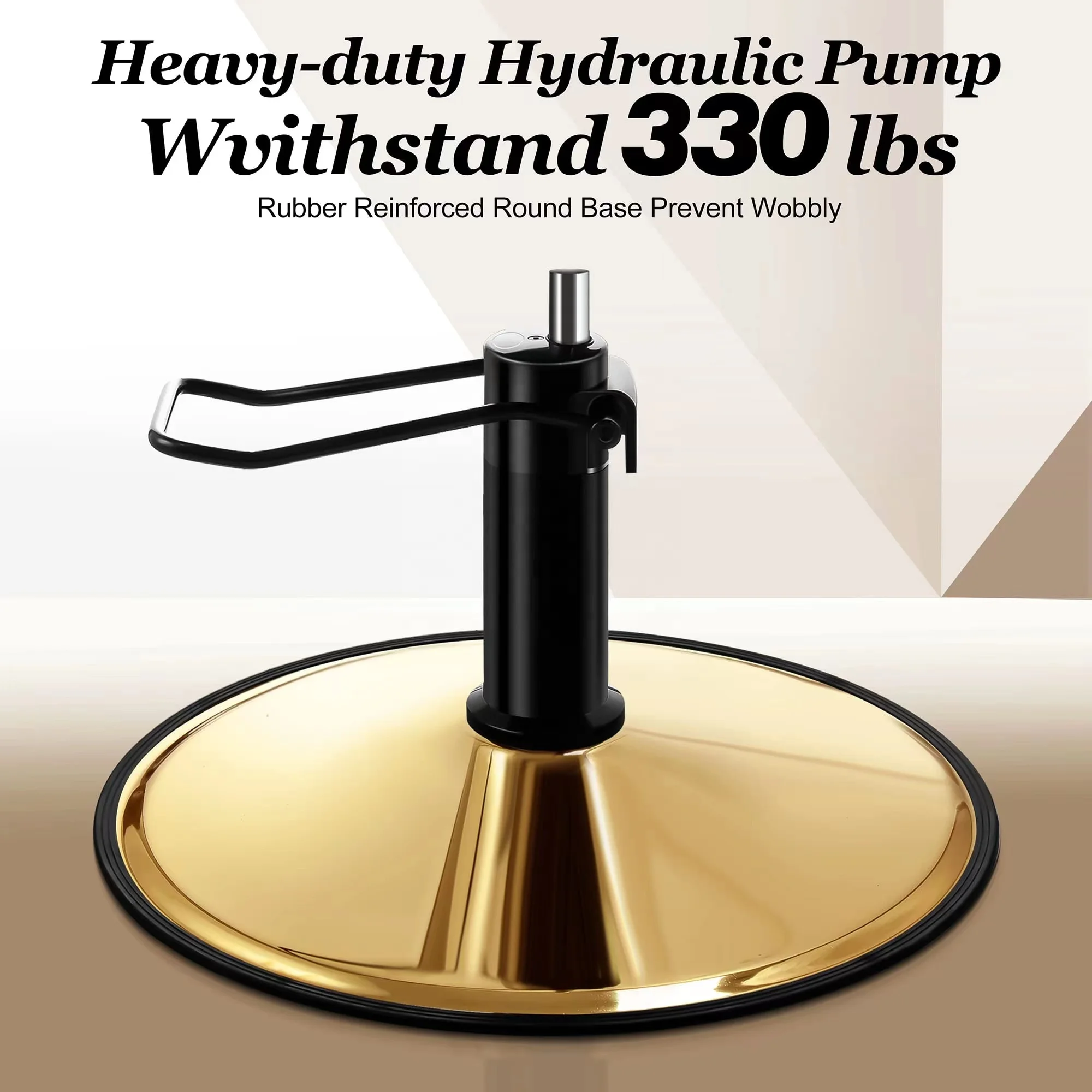 미용사용 리클라이닝 살롱 의자, 360도 회전 스타일링 의자, 이발소 의자, 흰색