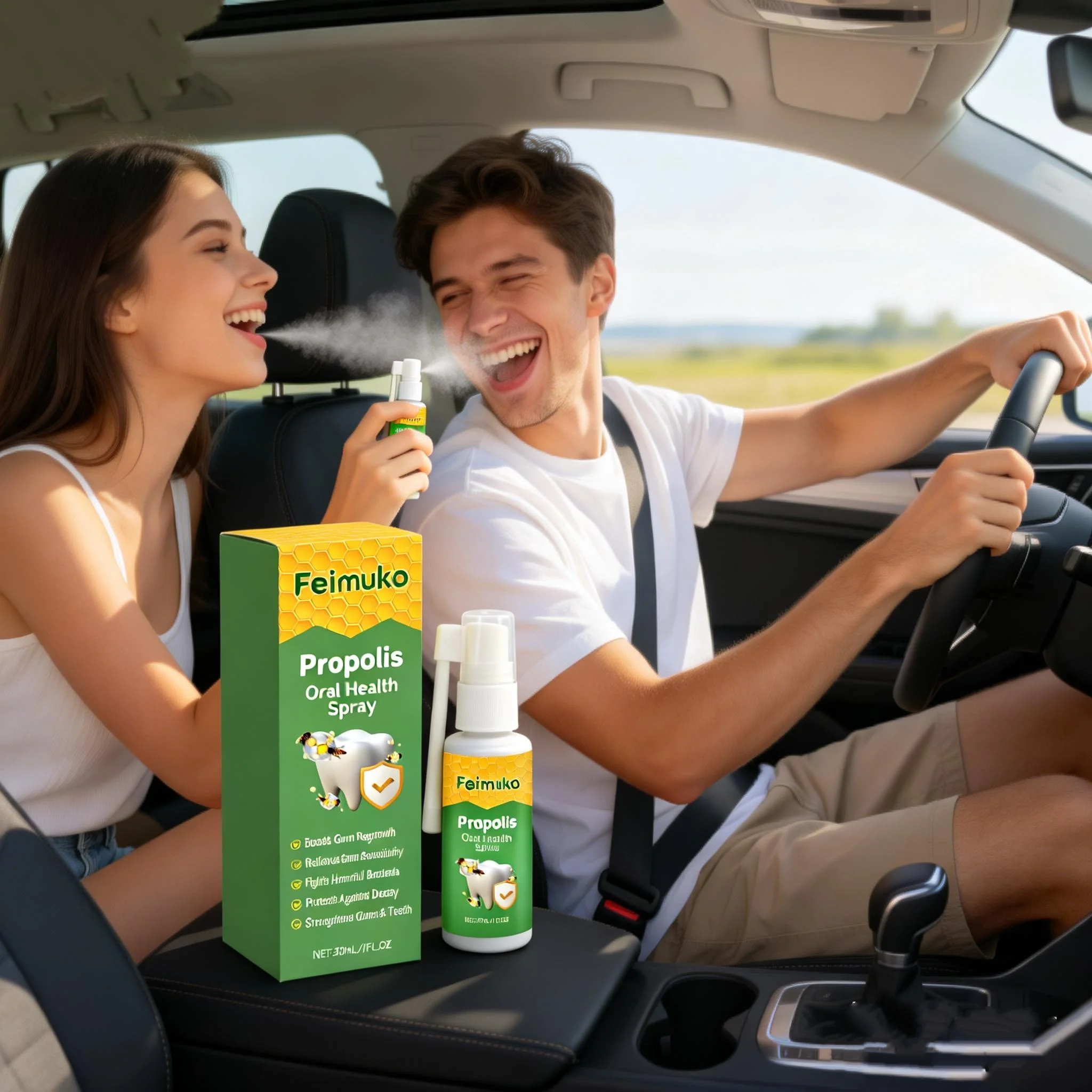 

Спрей для ухода за полостью рта с натуральным прополисом, длительный мятный аромат, портативный, эффективный, снимает дискомфорт в деснах, освежающий спрей для рта