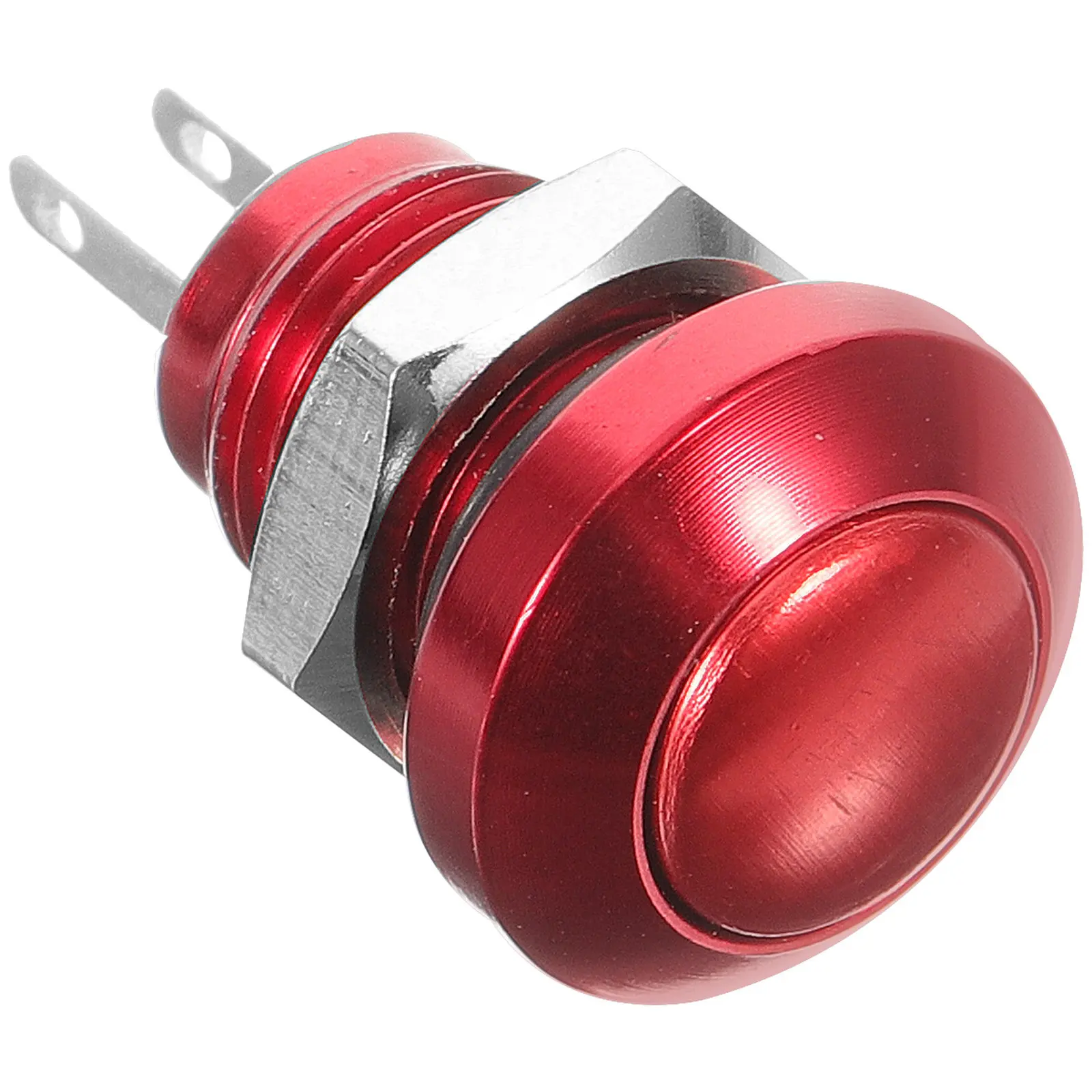 8Mm Round Metal Push Button Switch Momentary Function Auto Engine Start Universal Replacement for Vehicles Mechanical Equipment
