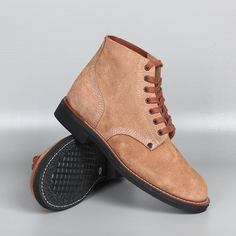 Stivali retrò Desert Boot da uomo Stivale da combattimento vintage US Navy W Stivale da lavoro ort Suola in gomma con punta tonda alla moda