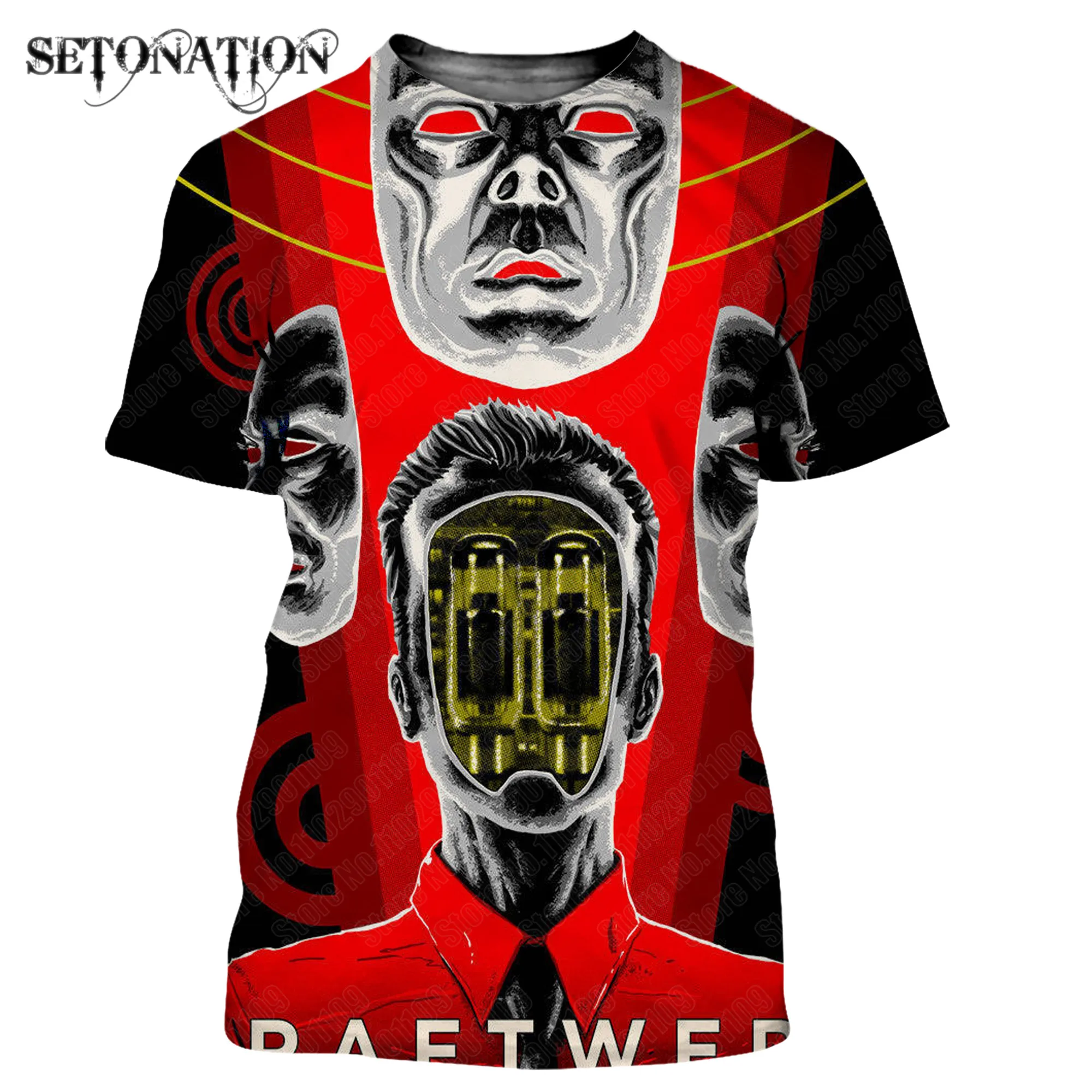 2024 Kraftwerk Rock t shirt men women 3D print t-shirts Harajuku style tshirt streetwear summer tops