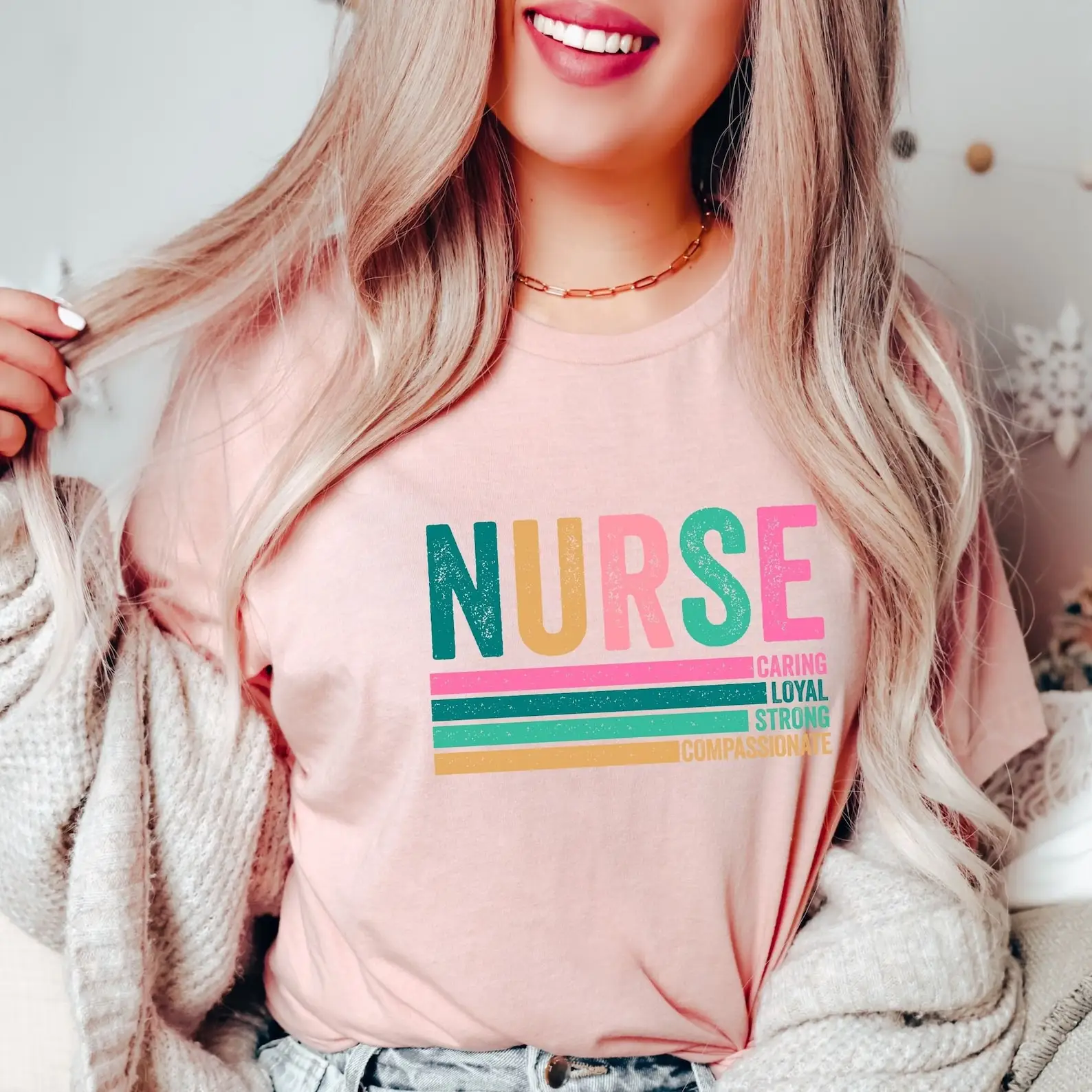 Retro Nurse Shirt Life T-Shirt Love Nursing Vintage Cool Cute Tees