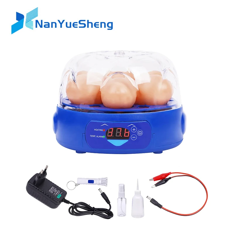 Mini Incubator 6pcs Fully Automatic Incubator Egg Incubator Hatchers Household Chicken Duck Quail Bird Egg Hatching Boxes Tools