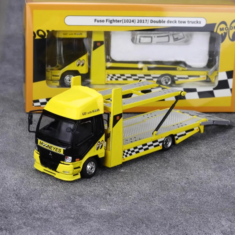 

SHADOW PRO Diecast 1:64 Scale Fuso Fighter(1024) 2017 Double Deck Tow Trucks Alloy TRUCK Model Collection Decoration Gift Show