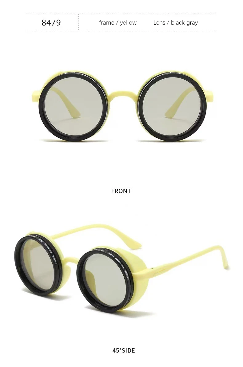 Vintage Polarisierte Verstellbare Dimmbare Runde Sonnenbrille für Herren 2026 Luxusmarke Steampunk Sonnenbrille Outdoor Anglerbrille – Detail 7