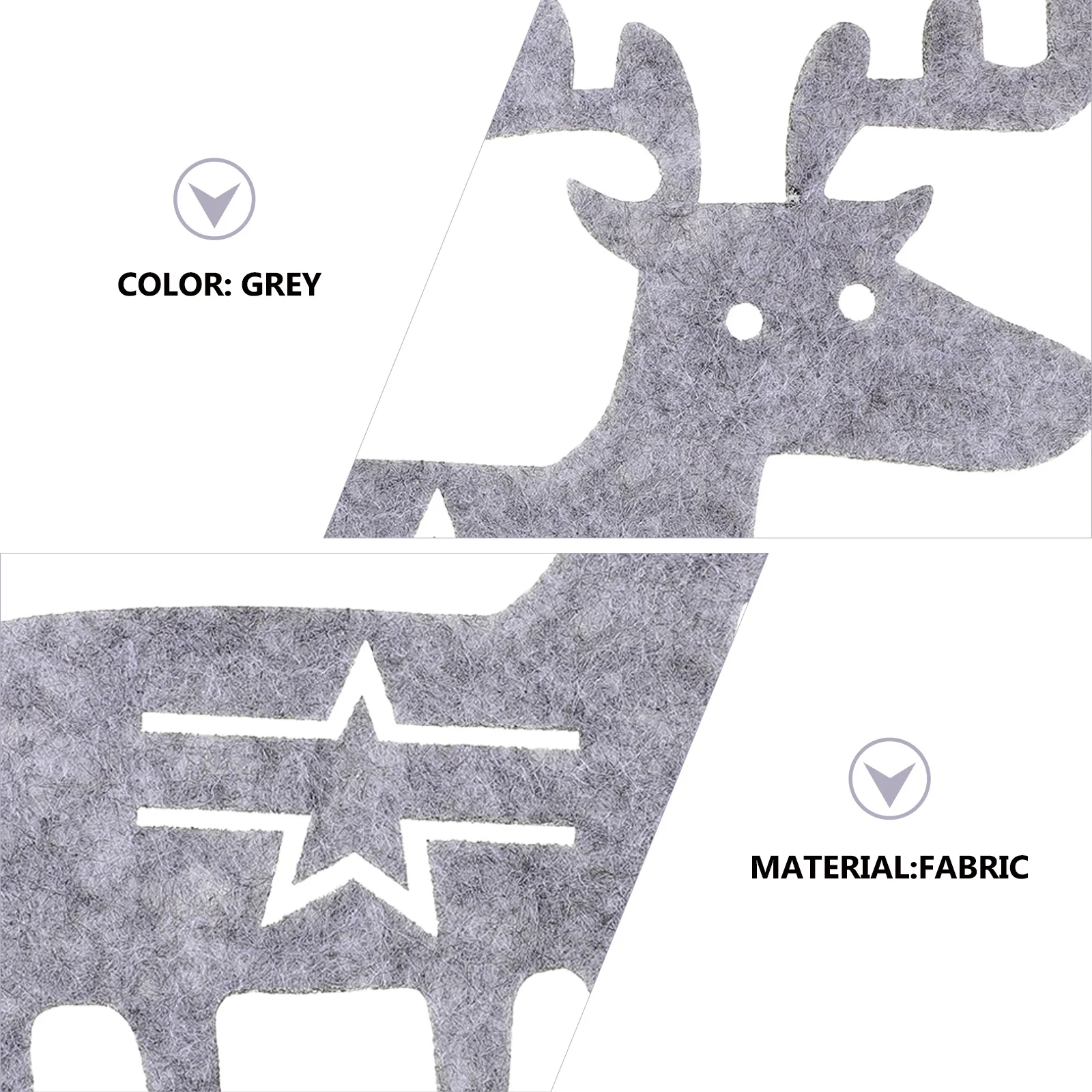 

4Pcs Christmas Cutlery Holders Reindeer Theme Cutlery Pouches Party Table Decor Exquisite Craftsmanship Dinning Table Decor