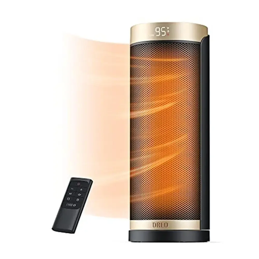 

1500W PTC Ceramic Space Heater with Remote and Timer 70° Oscillation Indoor Use Quiet Electric Heater with Thermostat and 6ft