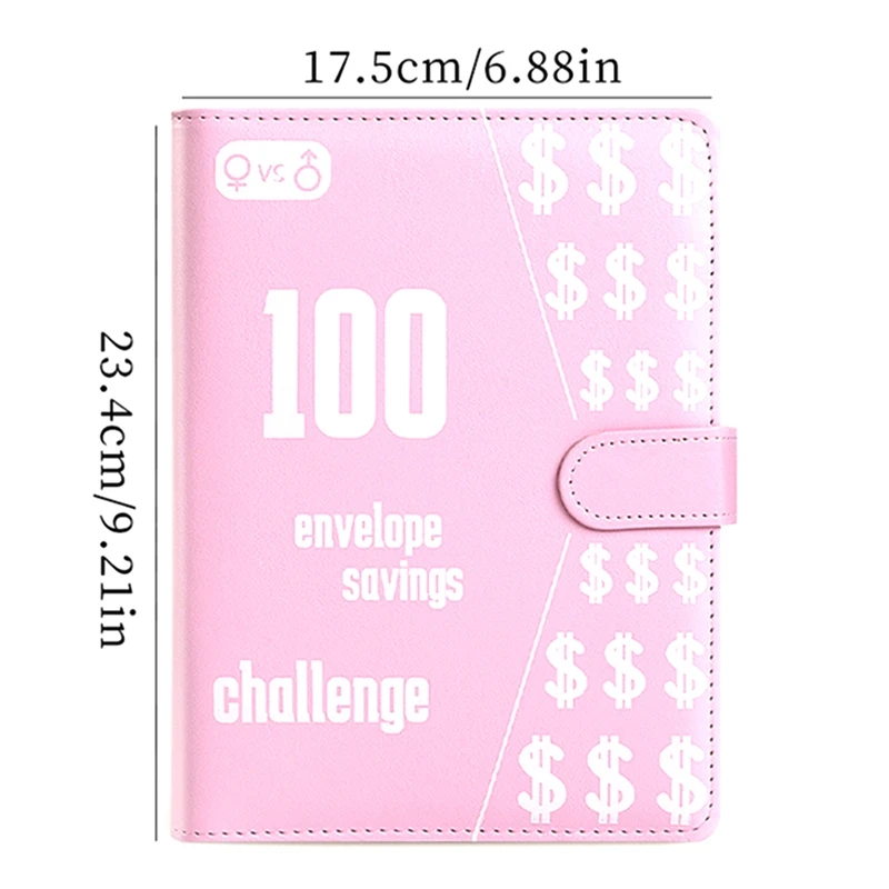 Envelope Challenge Binder com Envelopes em dinheiro, Budget Binder, para planejamento e economia, A5, 100