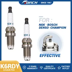 2-8PCS Candles Replace for BKR6EK F04DAR FR6LDC Denso K20PR-SU9 K20TNR-S K20TXR for Champion OE026 RC8DMC Spark Plug Torch K6RDY