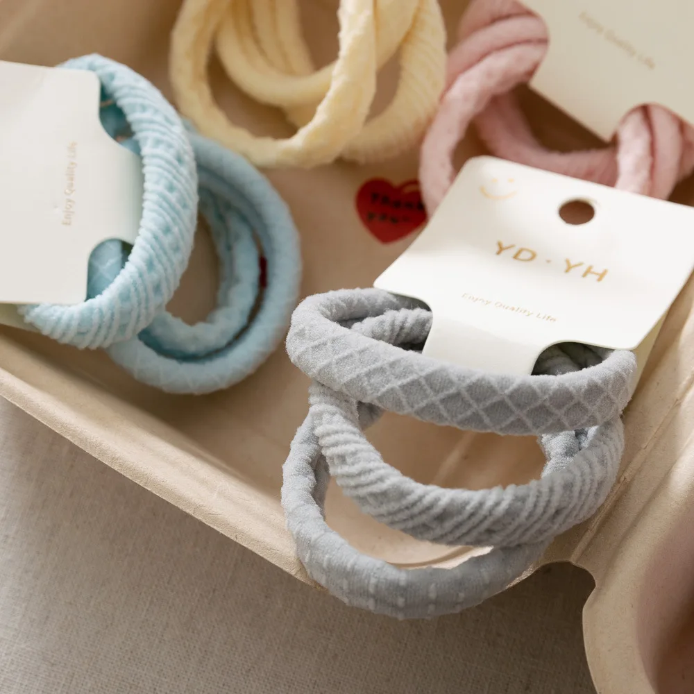 

Набор из 3 простых резинок для волос в цвете макарон, модные универсальные эластичные резинки для повседневного использования, держатели для хвоста, аксессуары для волос для женщин и девочек