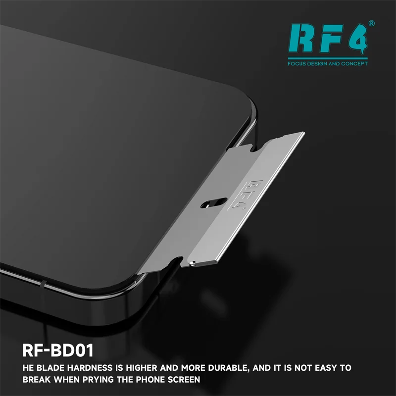 RF4 RF-BD01 100 шт. односторонние лезвия из углеродистой стали высокой прочности для ЖК-экрана OCA режущий нож для удаления клея