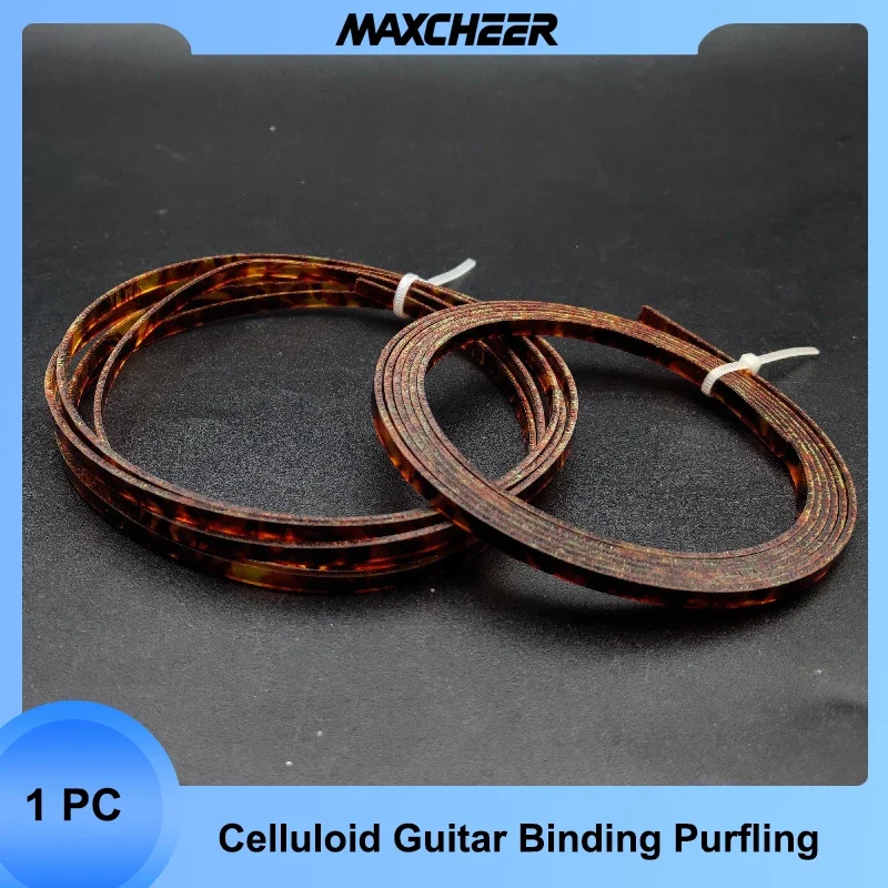 1pc Colorful Celluloid 2/4/5/6mm Width Guitar Binding Purfling 5 Feet Length Red Tortoise Shell