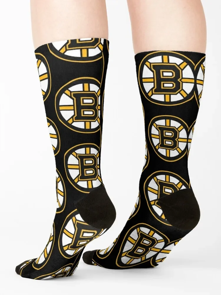 Icon_boston_bruins_black _ милые носки, незаменимые противоскользящие мужские носки для футбола, женские