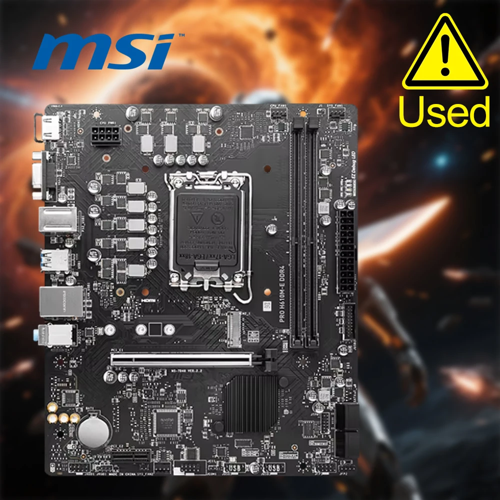 

Материнская плата MSI PRO H610M-E DDR4, Micro-ATX — поддерживает базовые процессоры Intel 14/13/12-го поколения