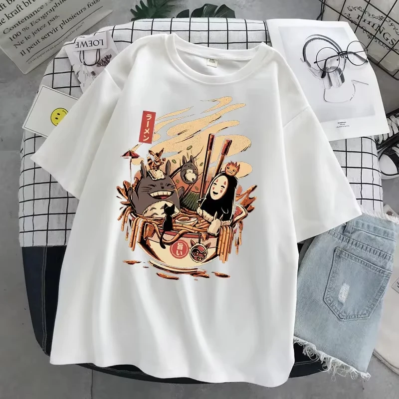 New Summer Totoro Fashion Street T-shirt for Boys and Girls Summer Cartoon Casual Round Neck Children/Adults Cotton T-shirt view 6